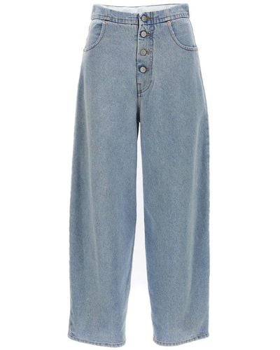 MM6 by Maison Martin Margiela Carrot Cropped Jeans - Blue
