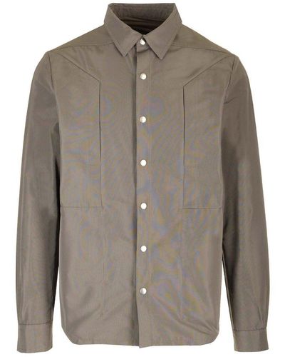 Rick Owens Fogpoket Dove Shirt - Grey