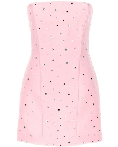GIUSEPPE DI MORABITO Strapless Embellished Mini Dress - Pink