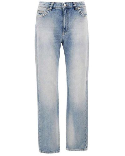 Chiara Ferragni Straight-leg Logo Patch Jeans - Blue