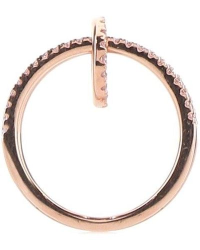 Apm Monaco Double Ring Embellished Ring - Pink