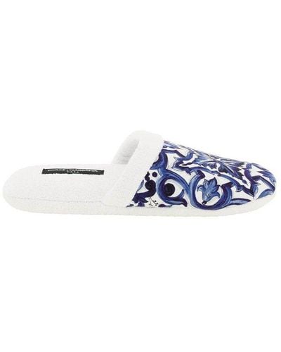 Dolce & Gabbana Terry Slippers - White