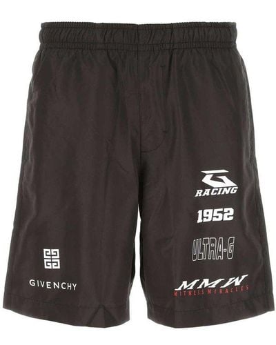 Givenchy Black Polyester Swimming Shorts - Gray