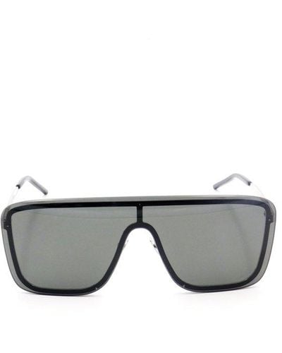 Saint Laurent Shield-frame Sunglasses - Metallic