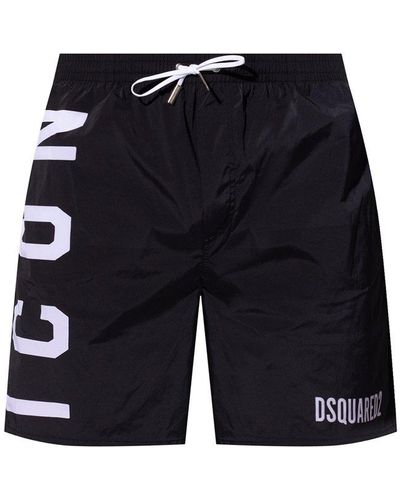 DSquared² Swim Shorts With Logo - Blue
