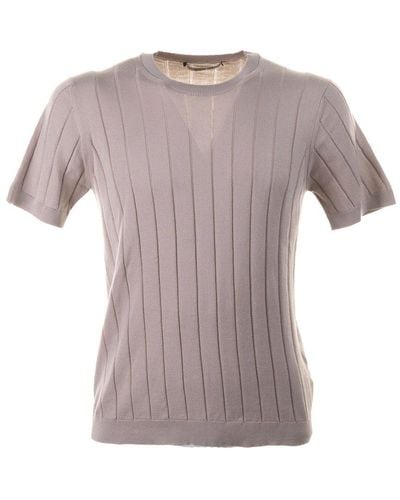 Tagliatore Crewneck Knitted T-shirt - Grey