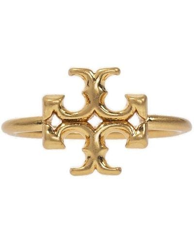 Tory Burch Kira Goldtone Logo Ring - Metallic