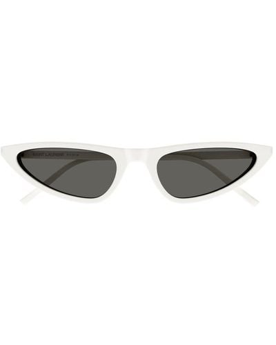 Saint Laurent Cat-eye Frame Sunglasses - White