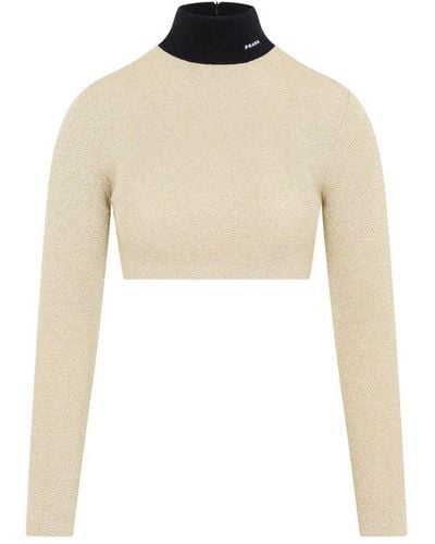 Prada Turtleneck Sweater - Natural