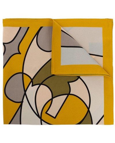 Tory Burch Geometric Pattern Scarf - Yellow