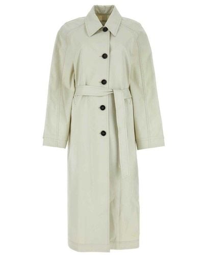 Low Classic Oversized Belted Trench Coat - White