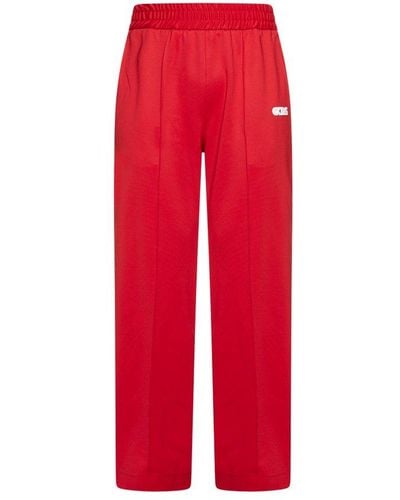 Gcds Logo Detailed Elastic Waist Jogging Trousers - Red