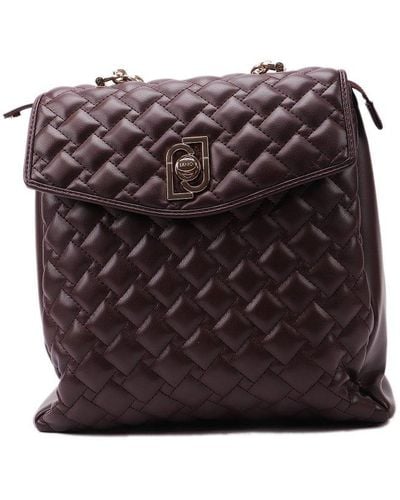 Liu Jo Quilted Chain-linked Backpack - Purple