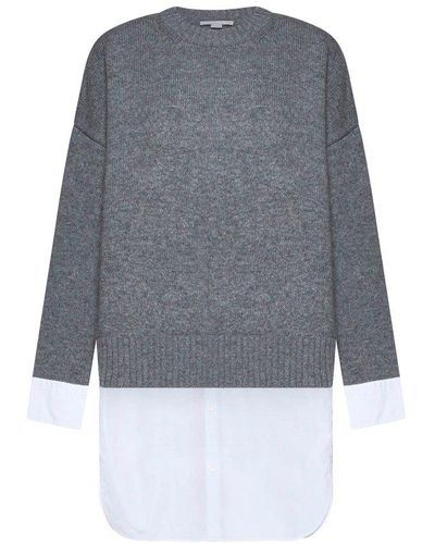 Stella McCartney Layered Effect Knitted Jumper - Grey