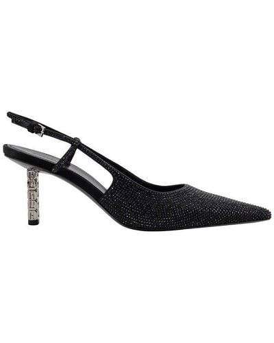 Givenchy Embellished Pointed-toe Slingback Court Shoes - Black