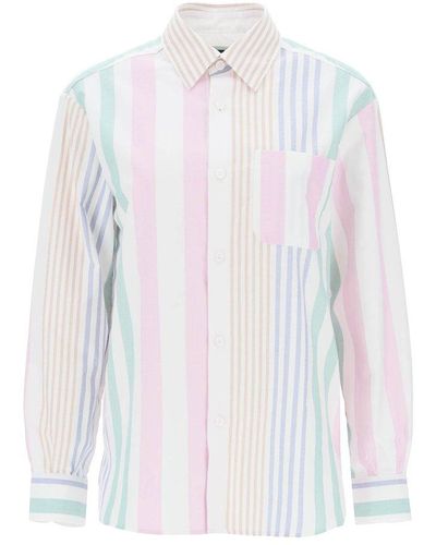 A.P.C. Striped Oxford Shirt - White
