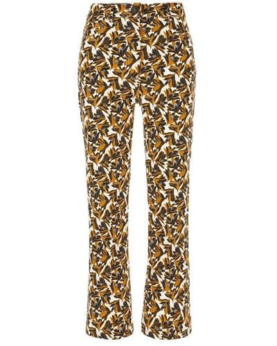Weekend by Maxmara All-over Patterned Cropped Trousers - Metallic