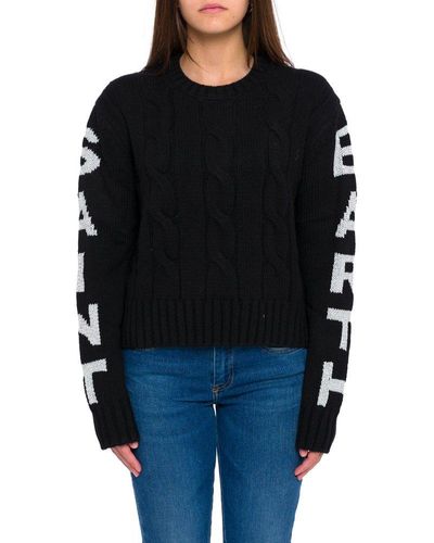 Mc2 Saint Barth Crewneck Long-sleeved Sweater - Black