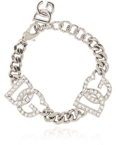 Dolce & Gabbana Bracelet With Logo - Metallic