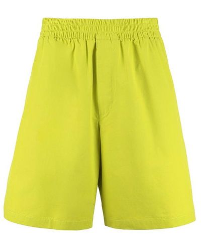Bottega Veneta Cotton Bermuda Shorts - Yellow