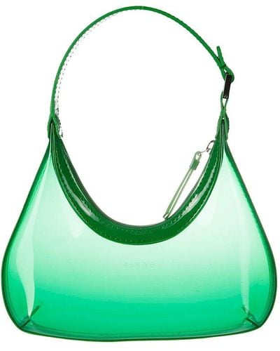 BY FAR Baby Amber Zipped Shoulder Bag - Green