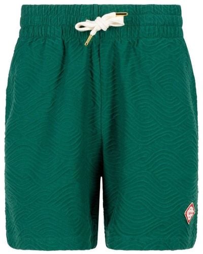Casablancabrand 3d Wave-jacquard Shorts - Green