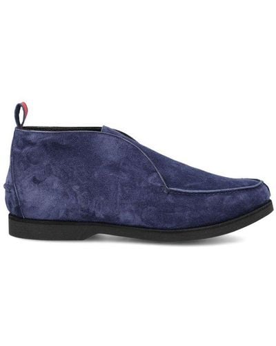 Kiton Slip-on Ankle Boots - Blue
