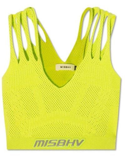 MISBHV Perforated Top, - Yellow