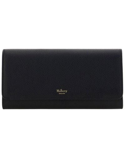 Mulberry Logo-printed Continental Wallet - Black