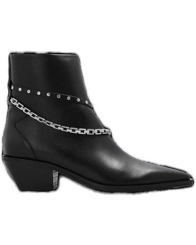 IRO Eddy Pointed-toe Zipped Ankle Boots - Black
