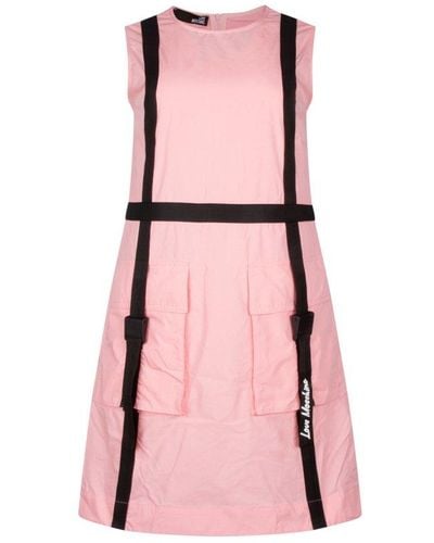 Love Moschino Pocket-detailed Sleeveless Mini Dress - Pink