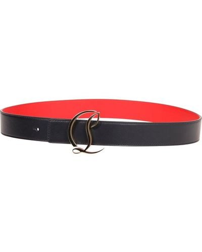 Christian Louboutin Cl Logo Buckle Reversible Belt - Red