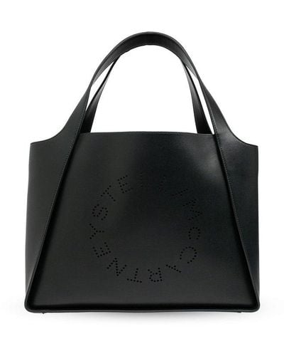 Stella McCartney Logo Detailed Tote Bag - Black