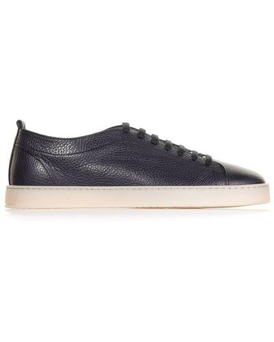Barrett Pebbled Effect Lace-up Trainers - Blue
