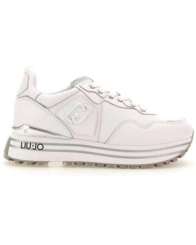 Liu Jo Logo Patch Lace-up Sneakers - White