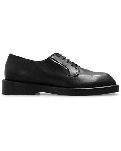 Versace Square Toe Derby Shoes - Black