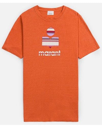 Isabel Marant Logo Printed Short-sleeved T-shirt - Orange