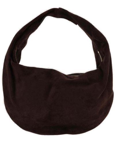 Khaite Olivia Zipped Medium Shoulder Bag - Black