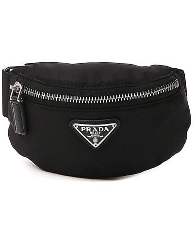 Prada Logo Arm Bag - Black