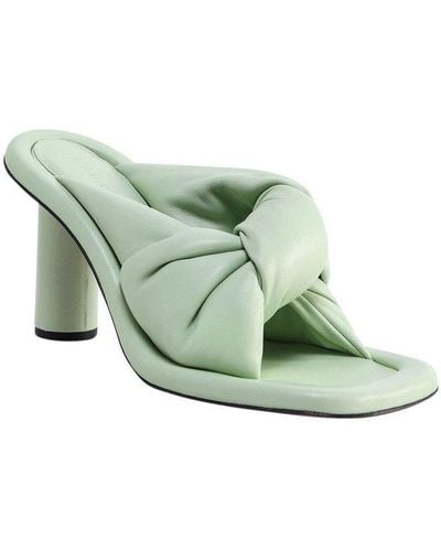 Ambush Quilted Knot Heeled Sandals - Green