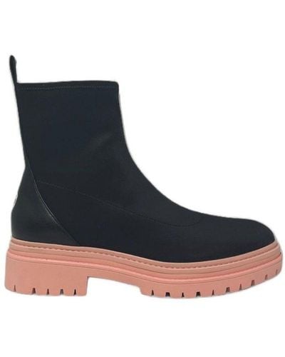 Michael Kors Comet Low Block Heel Boots - Black