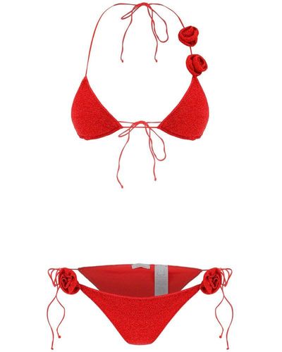 Oséree Bikini With Metallic Finish - Red
