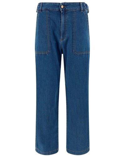 See By Chloé High-waisted Wide Leg Jeans - Blue