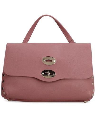 Zanellato Postina Studded Foldover Top Tote Bag - Pink