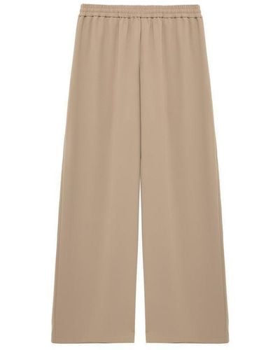 Acne Studios Logo Embroidered Trousers - Natural