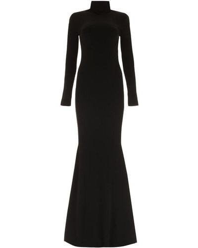 Saint Laurent Knitted Long Dress - Black