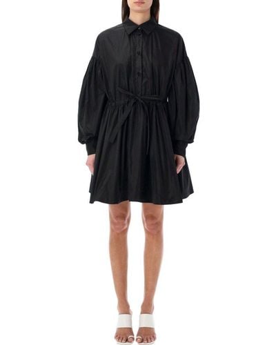 MSGM Taffetà Short Dress - Black