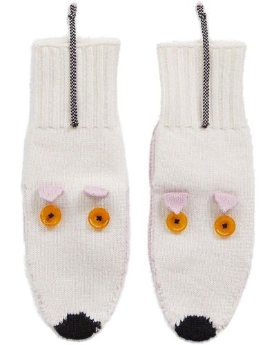 Marni Knit Gloves - White