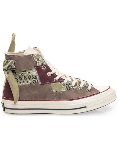 Converse Chuck 70 Paisley Patchwork Sneakers - Brown