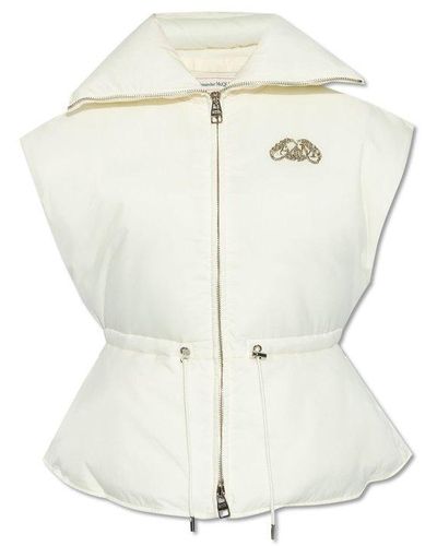 Alexander McQueen Vest With Logo, - White